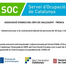Ens concedeixen una ajuda del SOCC per a la contractació de dues persones